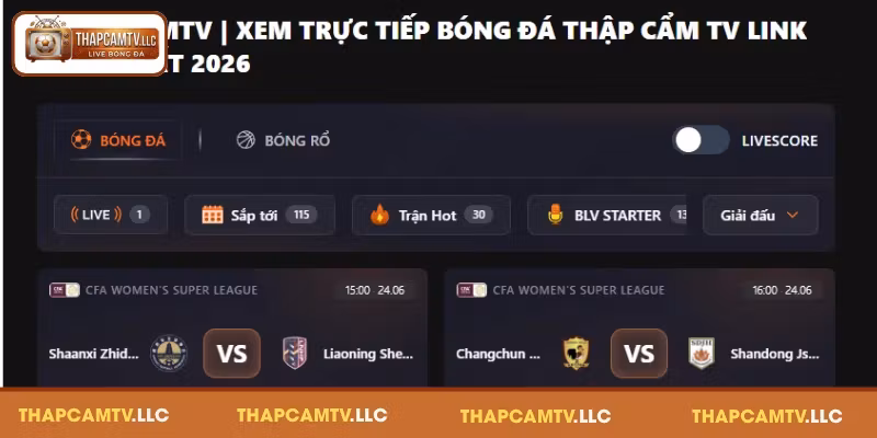 Giao diện đẹp mắt, dễ sử dụng của ThapcamTV